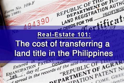 registration fee table registry of deeds 2024|Cost of Transfer of Land Title in the Philippines: 8 Fees and Taxes.